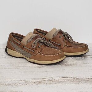 Sperry Topsider  Brown Leather Boat Shoes  Women's Size 8M